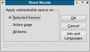 Short Words Dialog