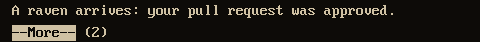 The message line