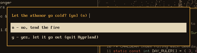The quit prompt
