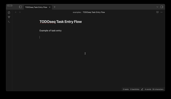 Click a TODO keyword in Obsidian to cycle its task state