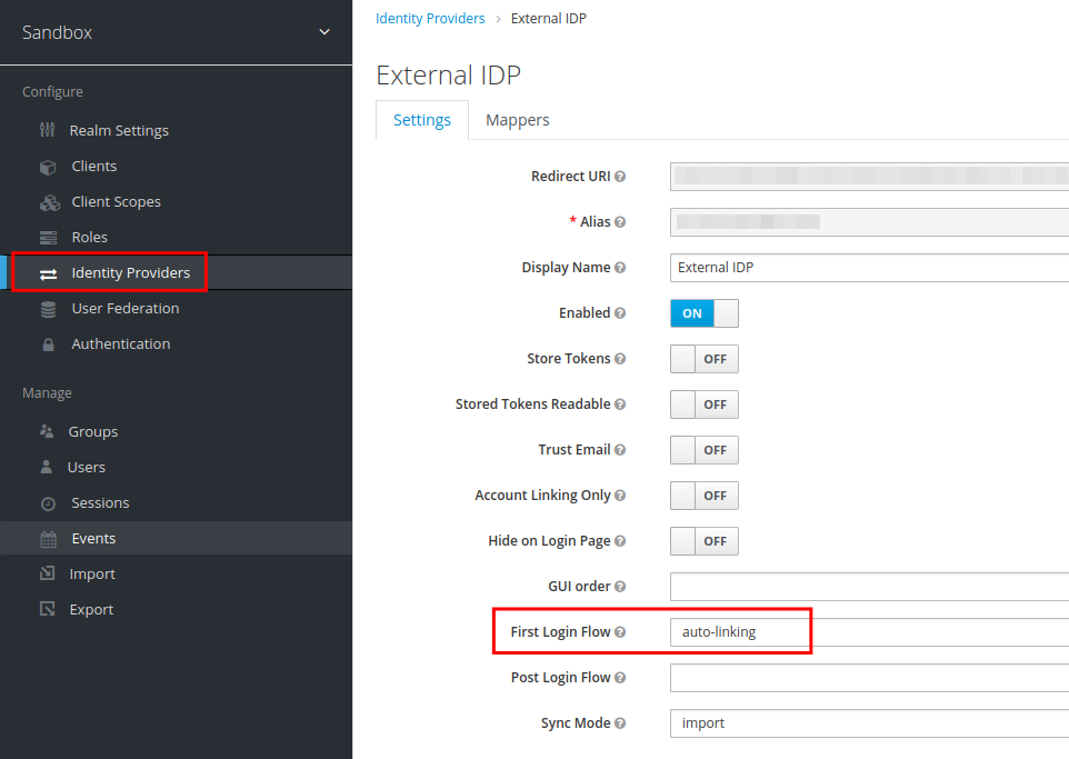 Set first login flow