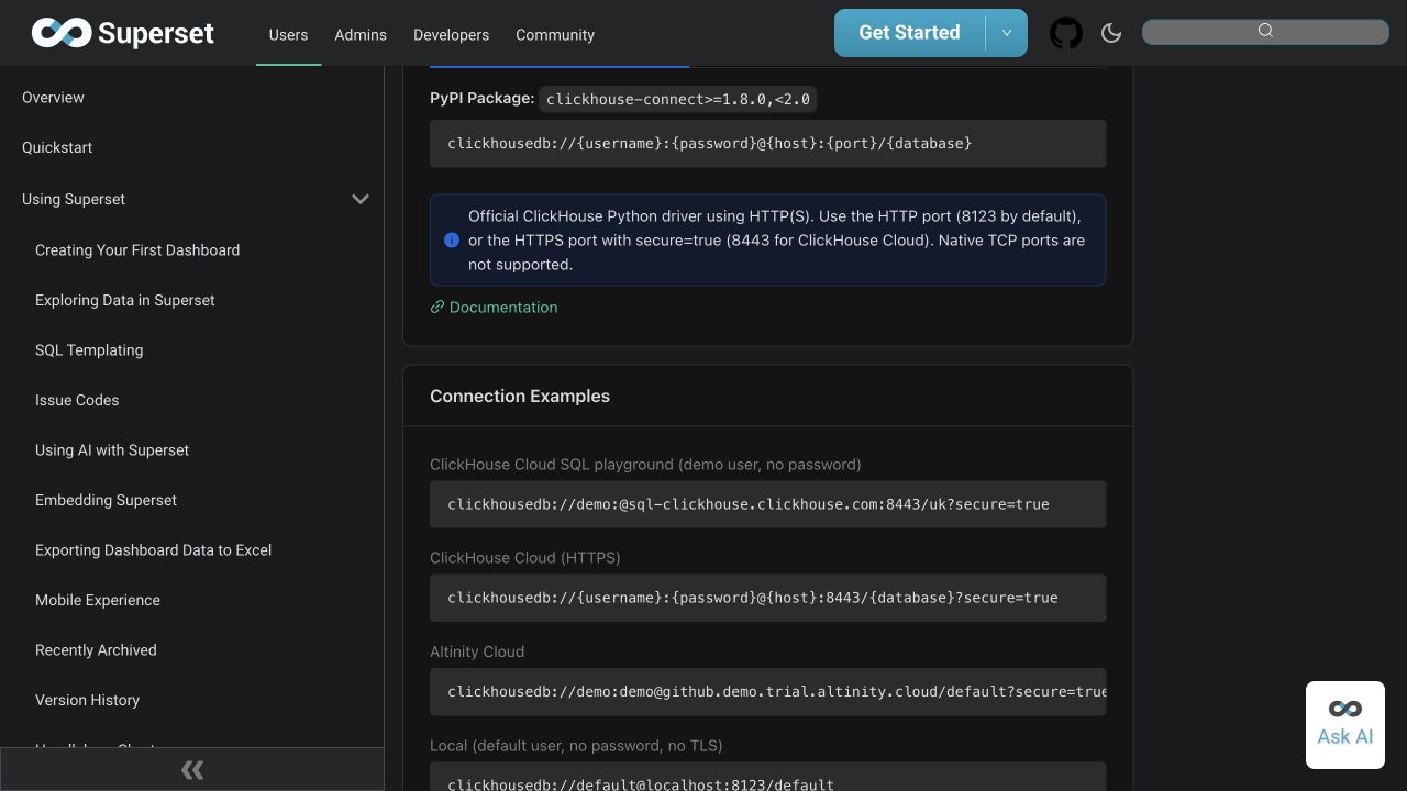 Validated public playground connection example