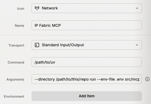 Screenshot of Raycast MCP server installation process