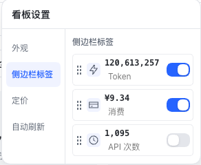 侧边栏标签