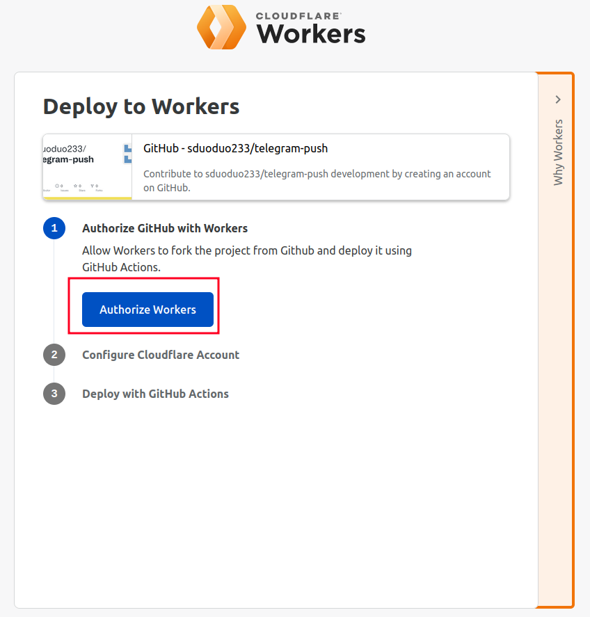 Authorize GitHub with Workers