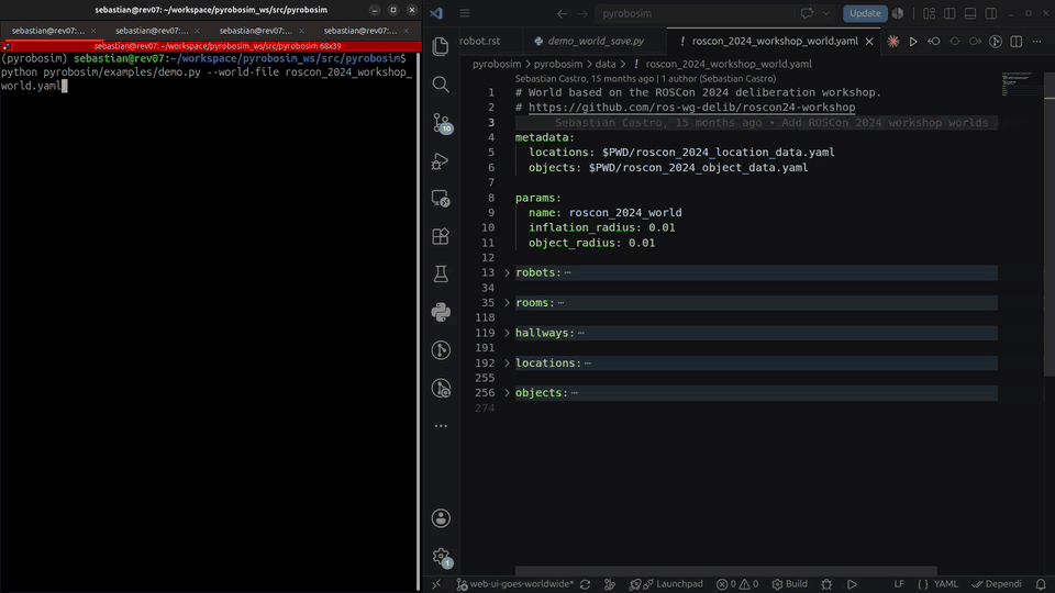 Example animation of the simulator