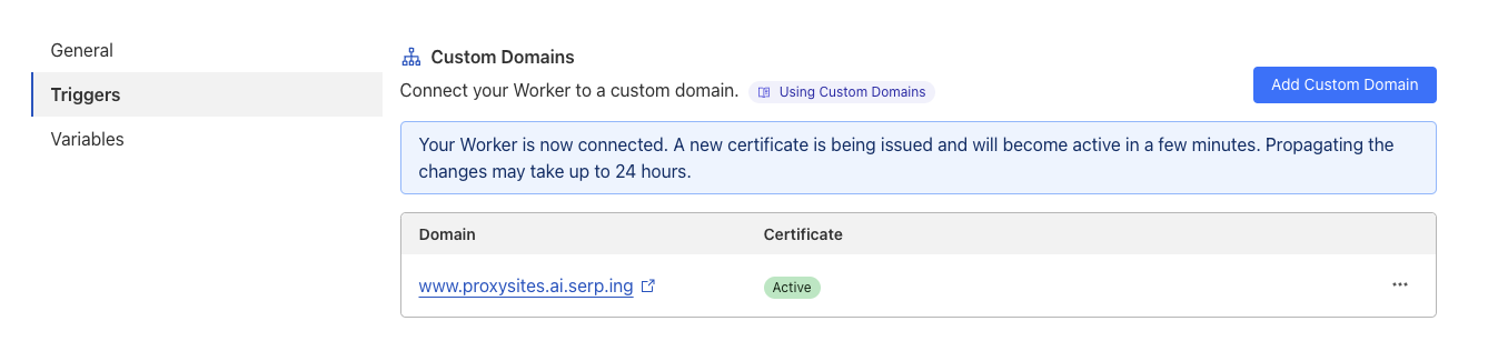 Domain config 