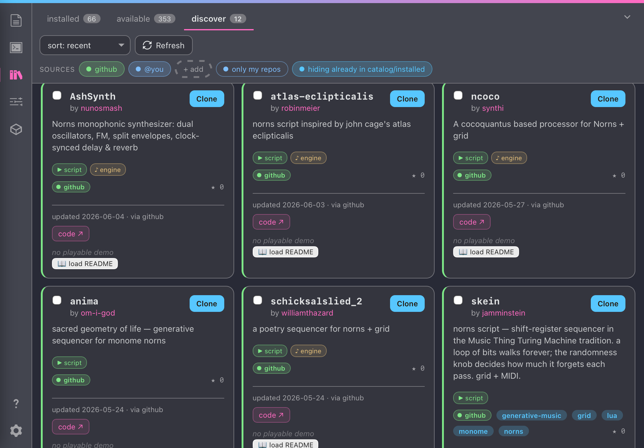 github discovery with facet badges
