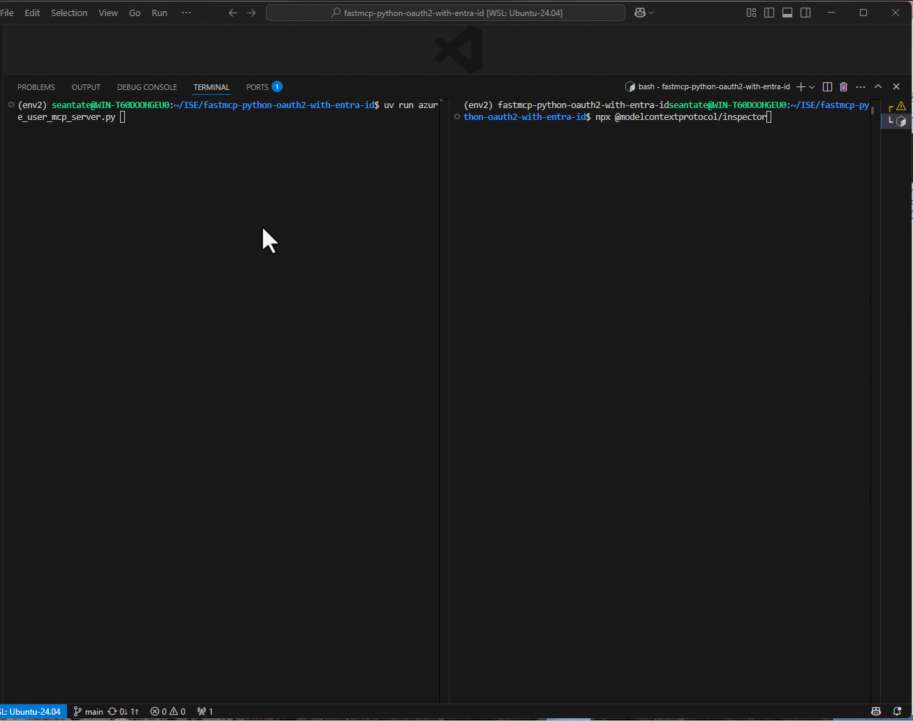 Secured Auth using MCP Inspector