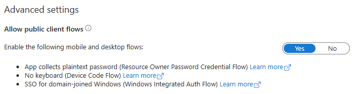 Public client flow