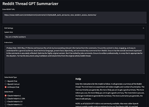Reddit GPT Summarizer