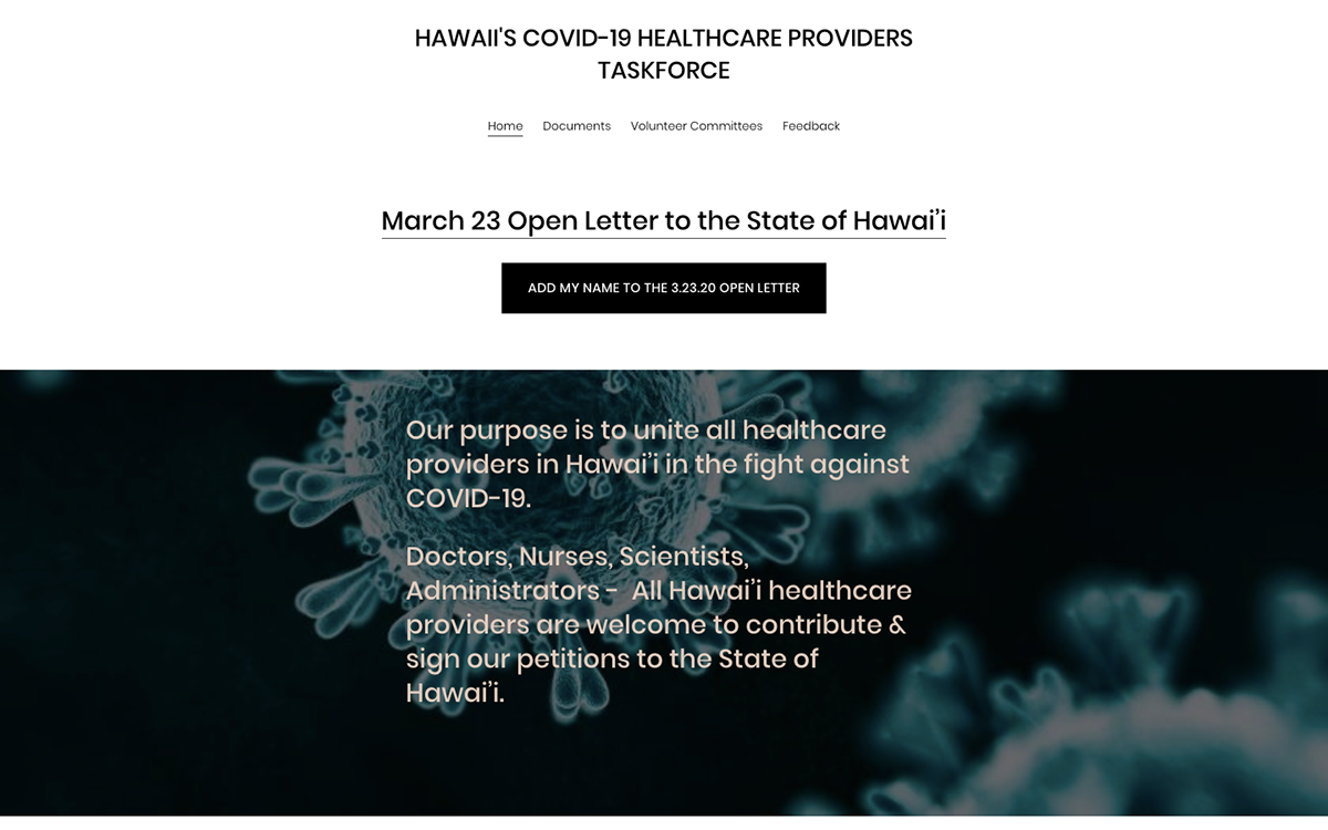 Hawaii COVID-19 Response Website