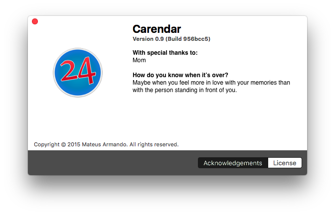 About Carendar Window