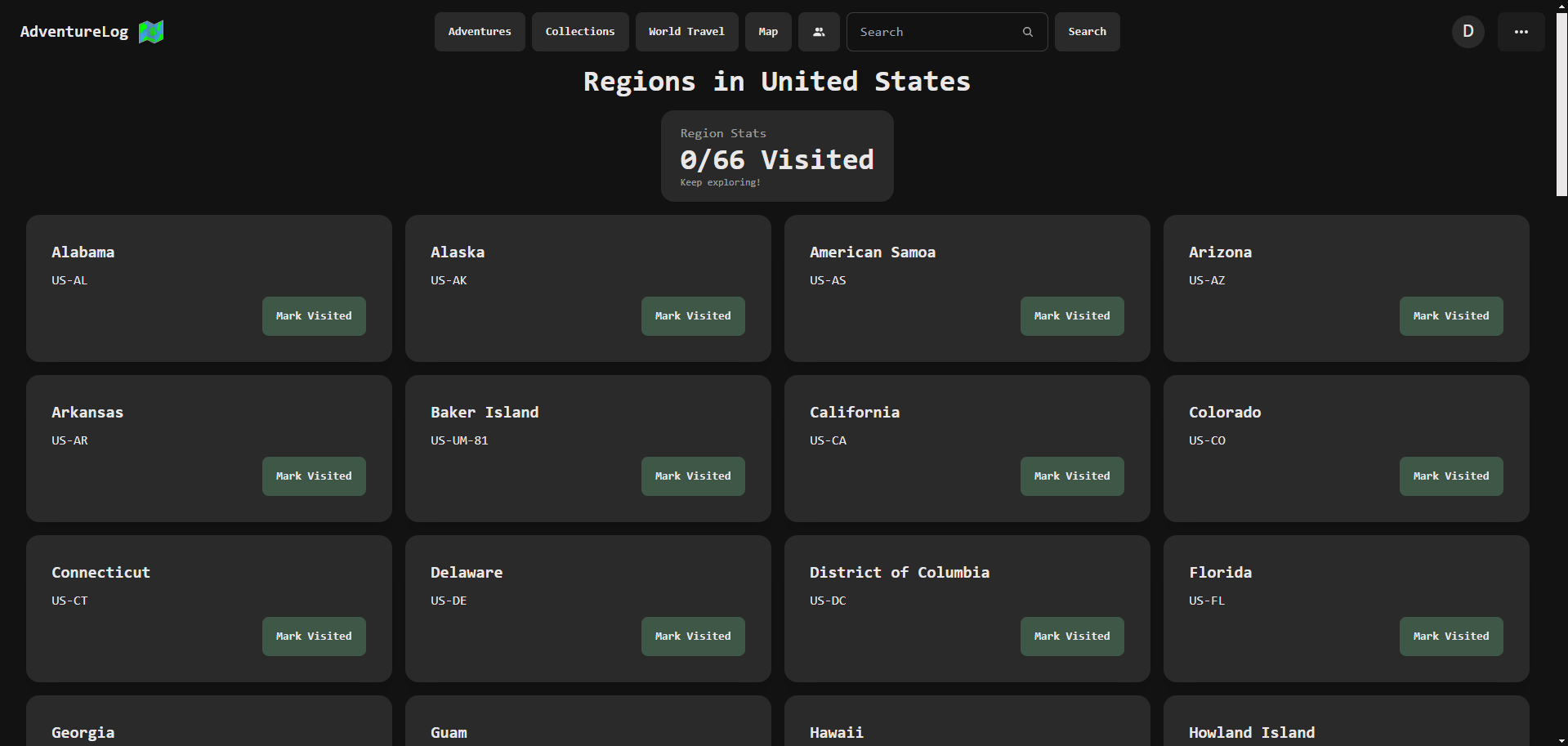 Region Page