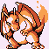 Charizard front sprite fron Generation 1, greyscale