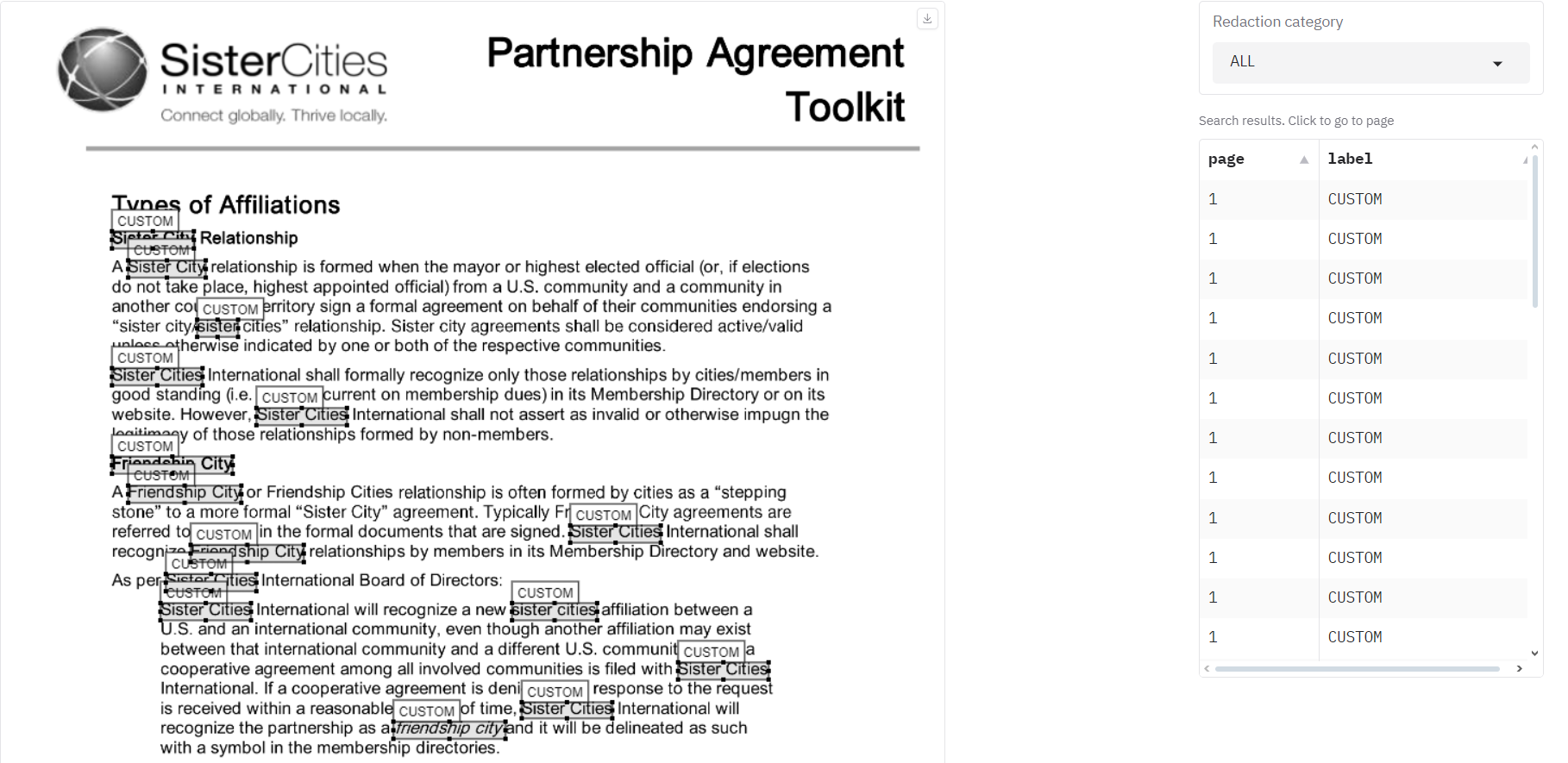 Deny list redaction Partnership file