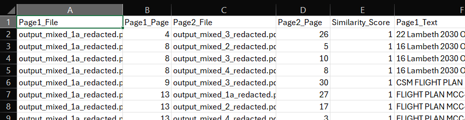 Page similarity file example