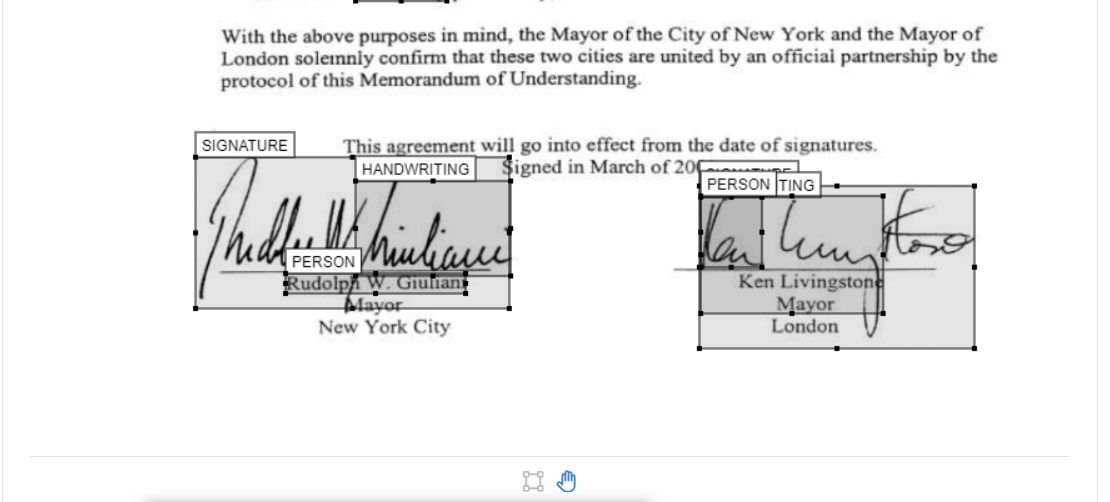 Handwriting and signatures redacted example