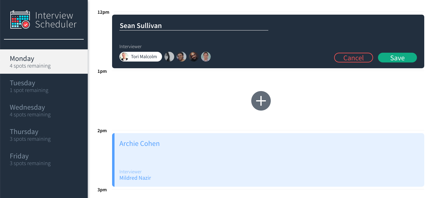 GitHub - seanssullivan/scheduler: React Interview Scheduler project ...