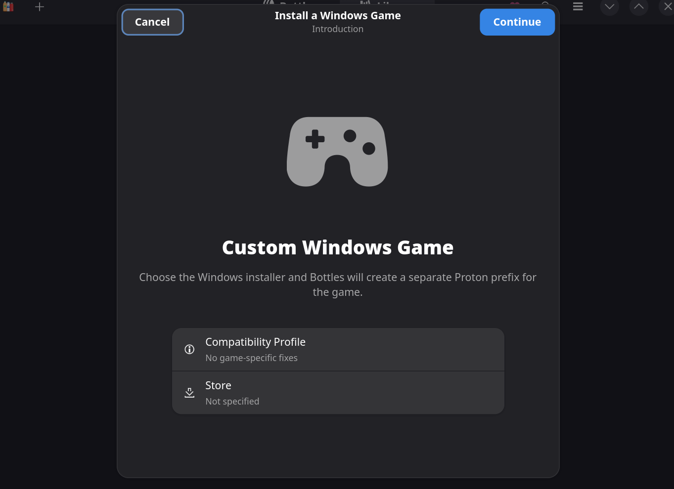 Library's Install Windows Game intro