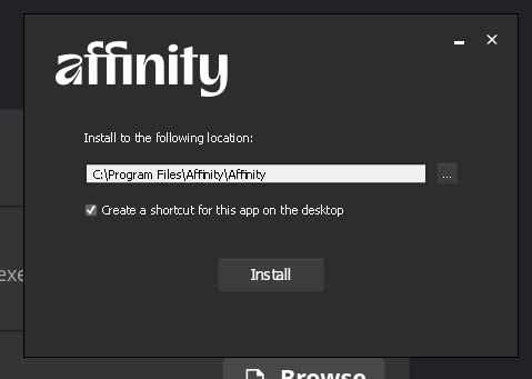 Installer location prompt
