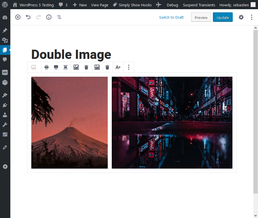 Two images set