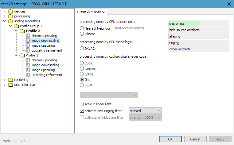 Jinc image downscaling