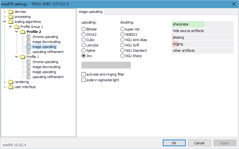 Jinc image upscaling