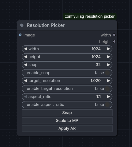 ComfyUI SG Resolution Picker