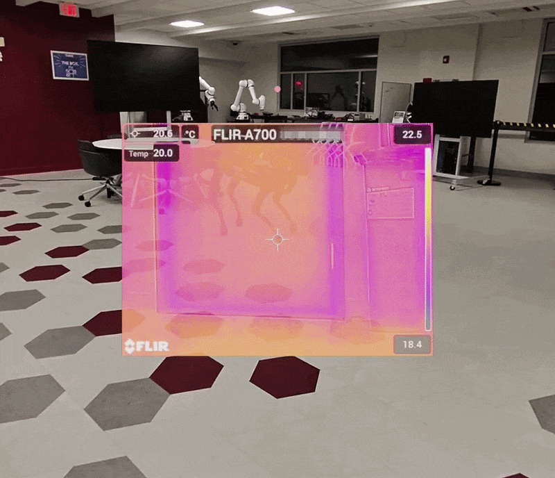 Thermal camera feed overlaid in the Meta Ray-Ban Display