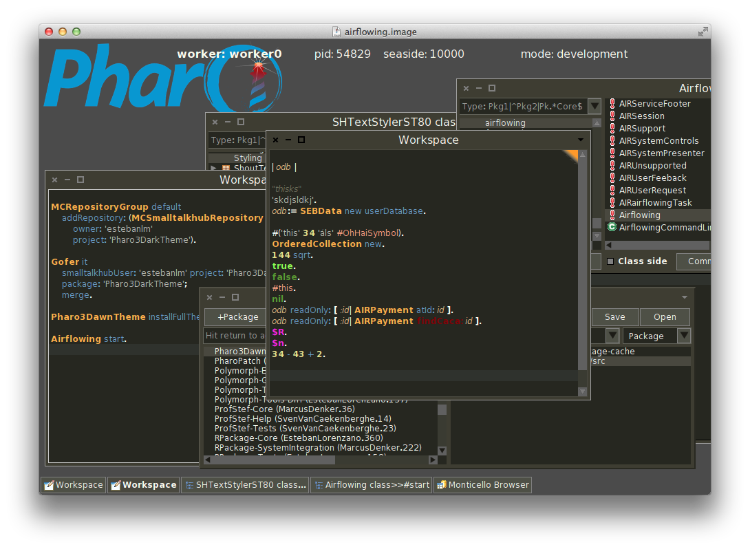 Pharo 3 Dawn Theme Screenshot