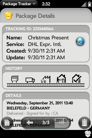 Package Tracker Screenshot 1