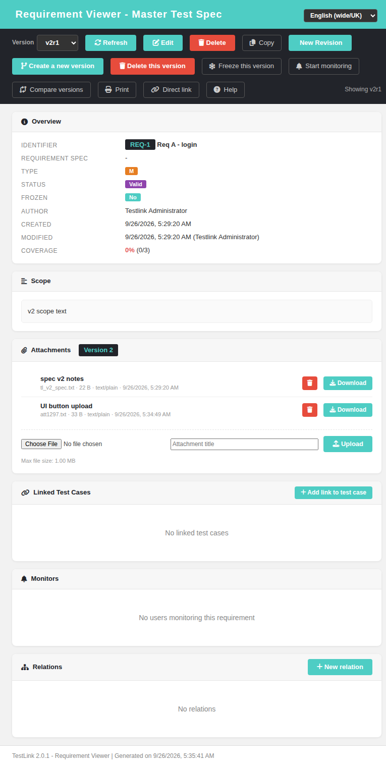 Attachments on the open version