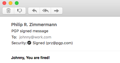 Forged PGP signature of Phil Zimmermann