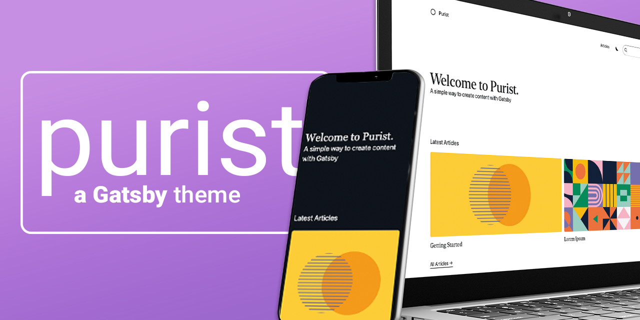 gatsby-theme-purist hero image