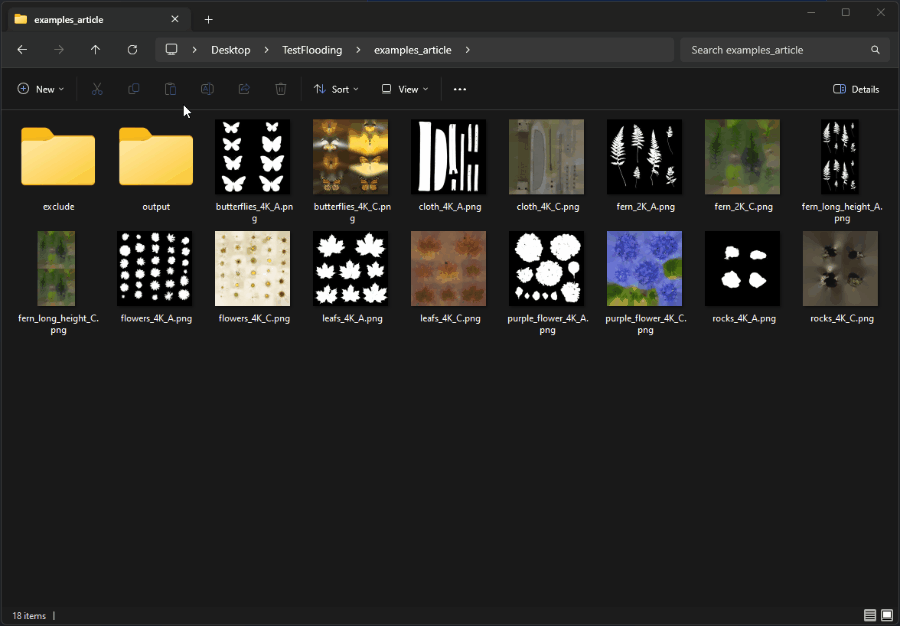 Texture before and after the mip flooding