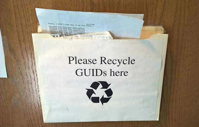 Please Recycle GUIDS here