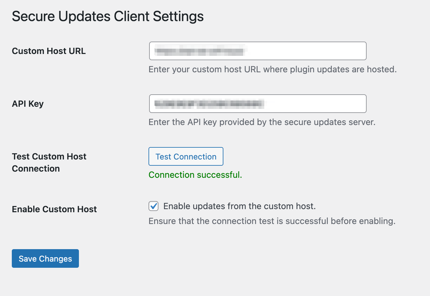 Plugin Settings Screenshot