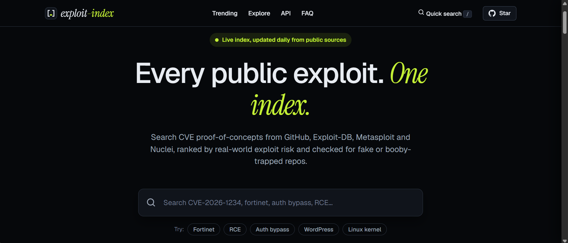 Exploit-Index Banner