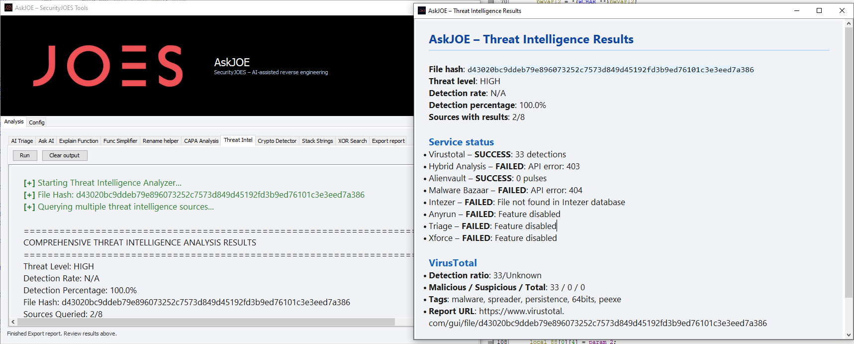 AskJOE - Threat Intelligence
