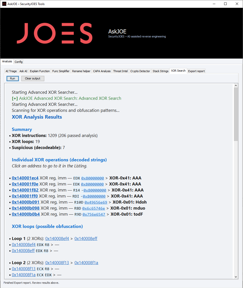 AskJOE - XOR Searcher