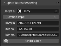 Blender addon GUI