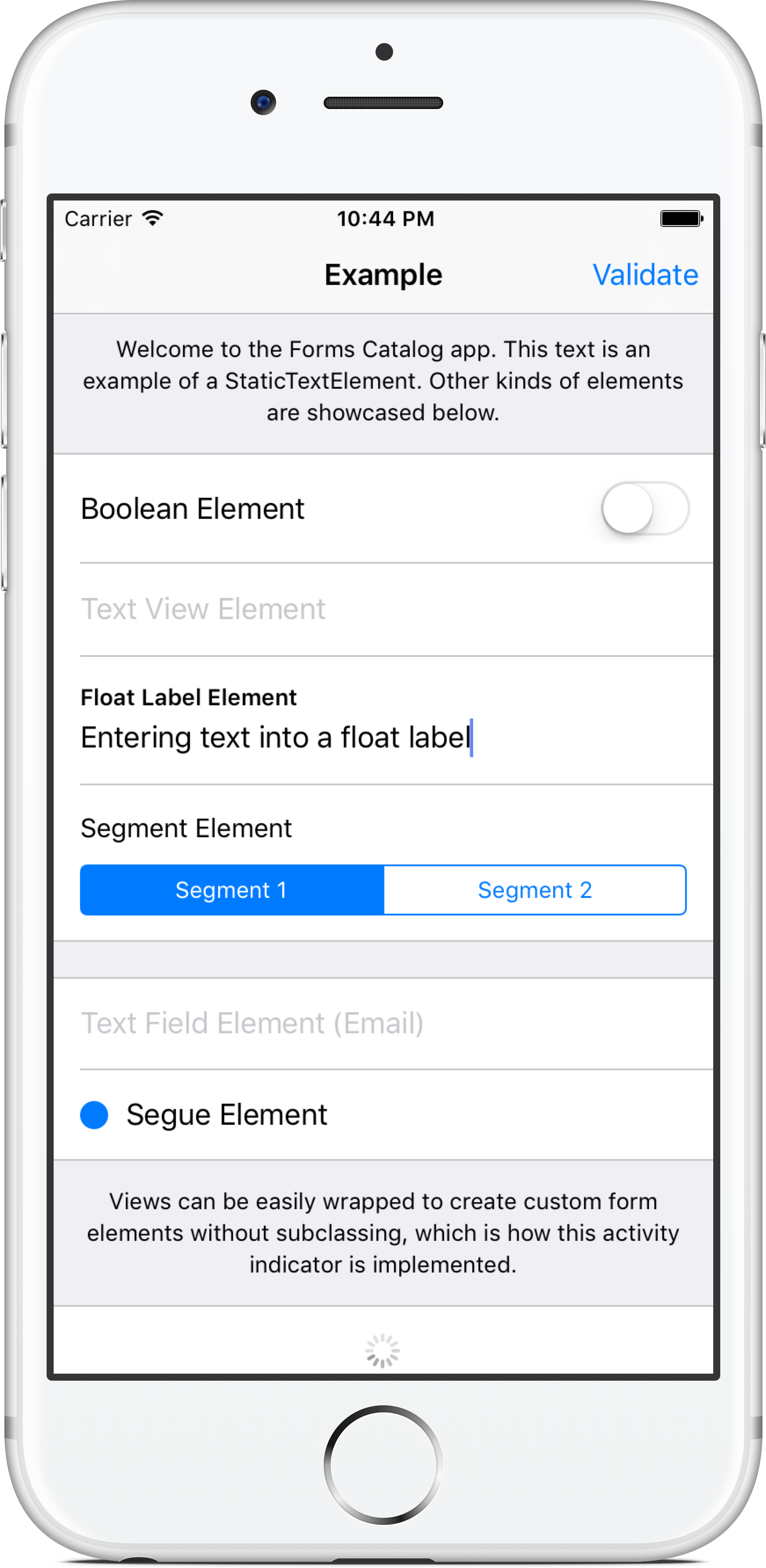 Formalist Example App