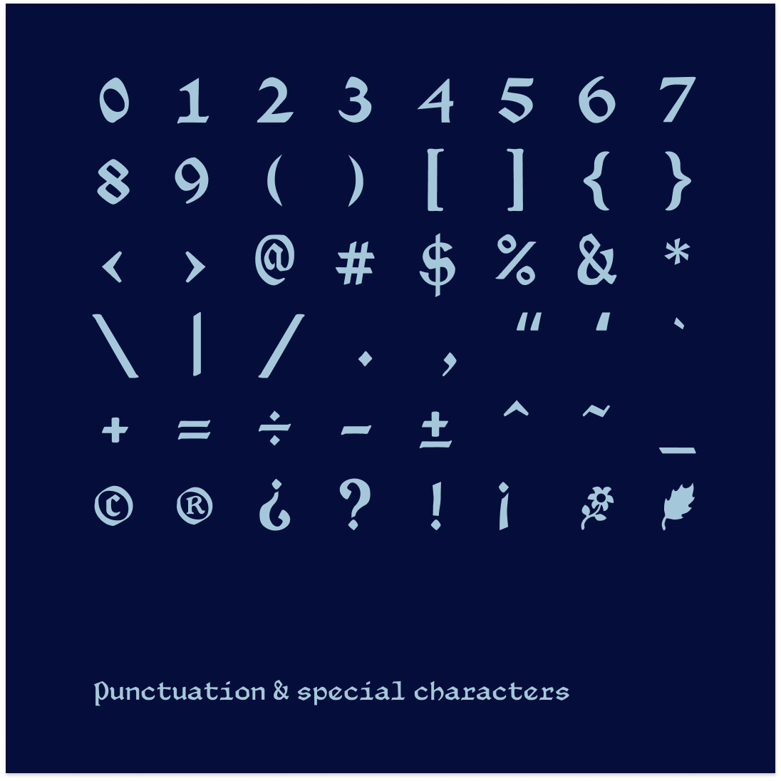 Punctuation and special characters