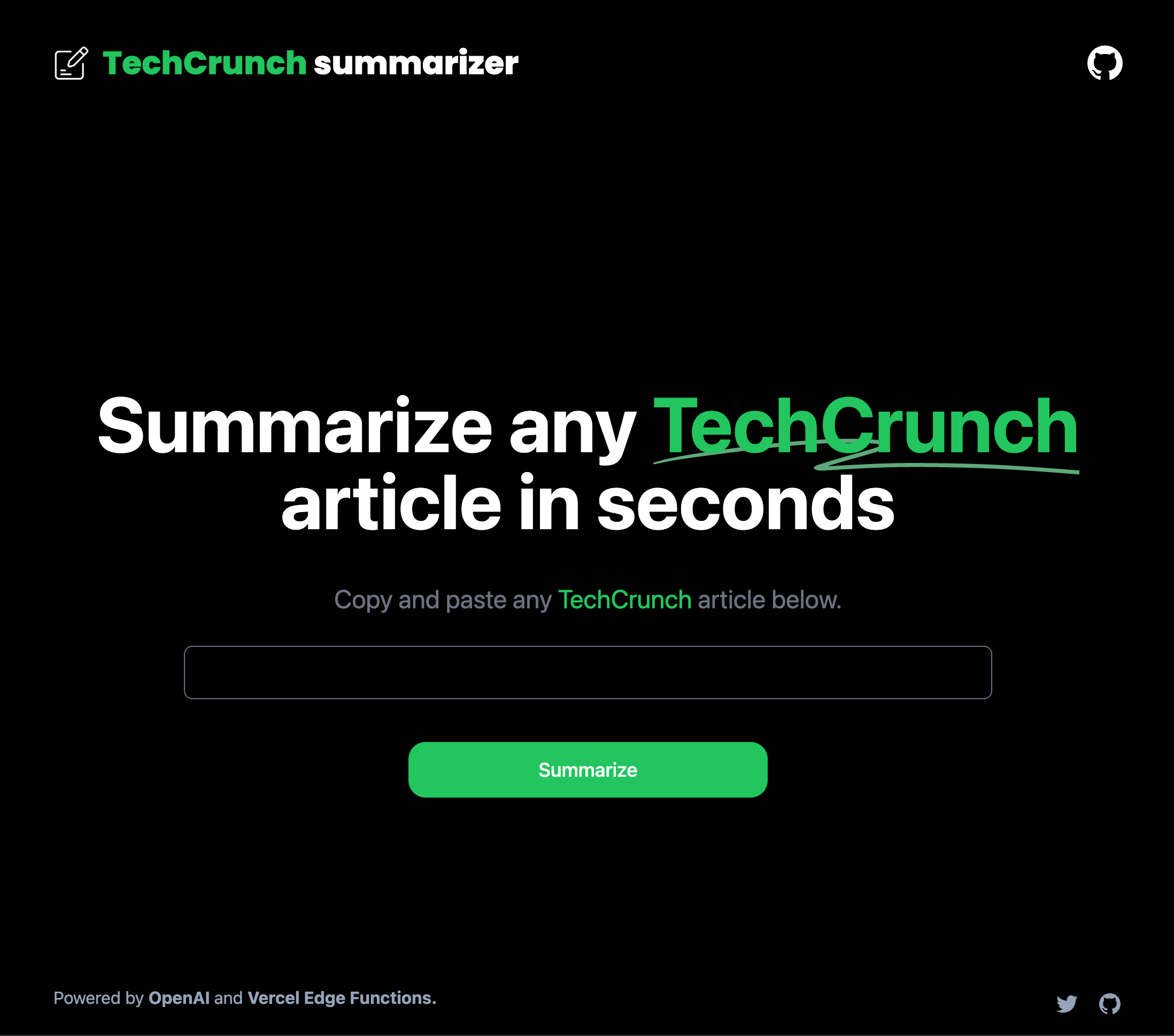 TechCrunch Summary Tool
