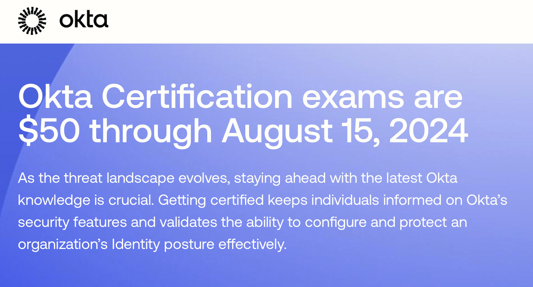 "Okta's Certification Program"