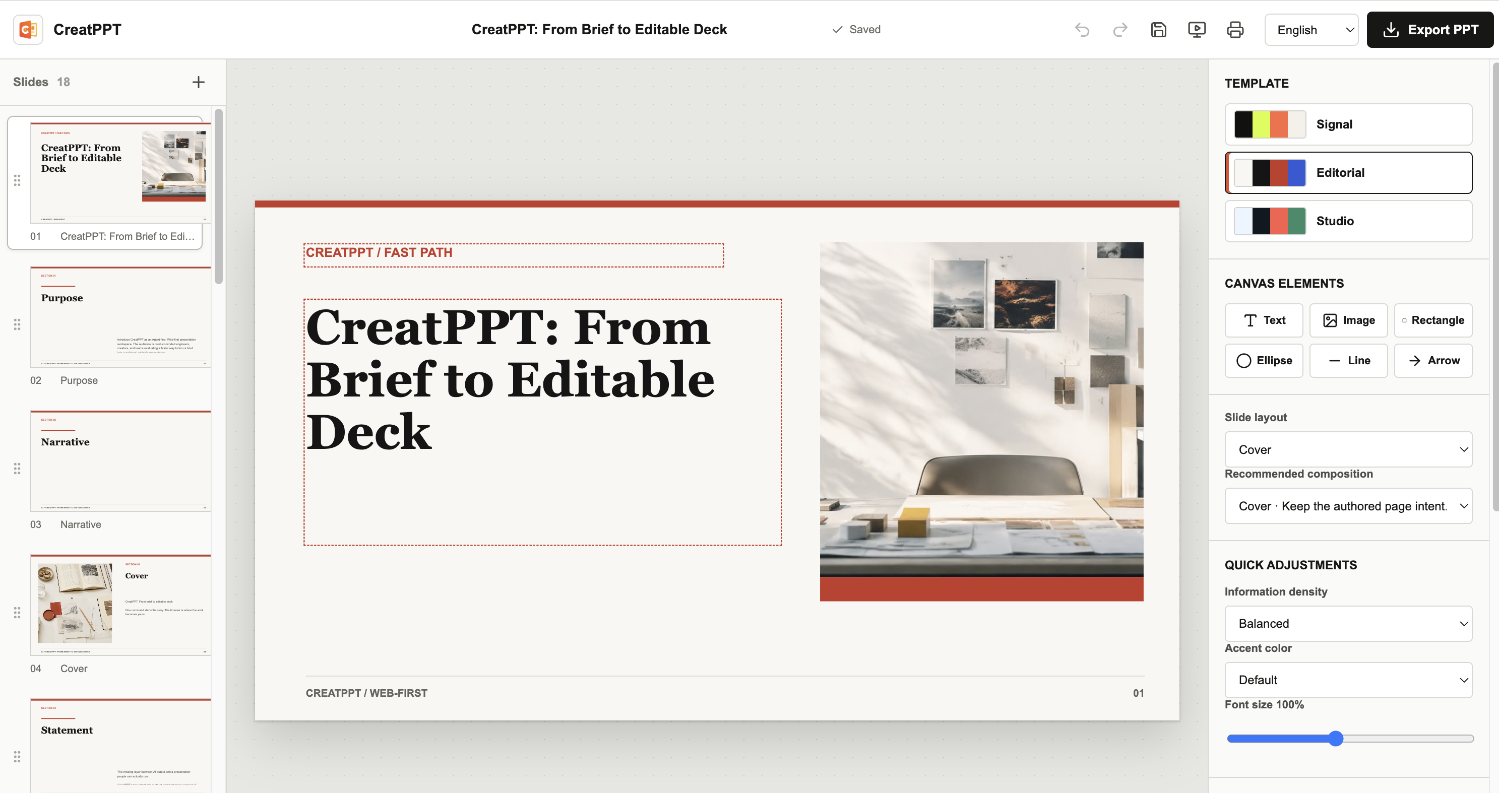 CreatPPT workspace example 2