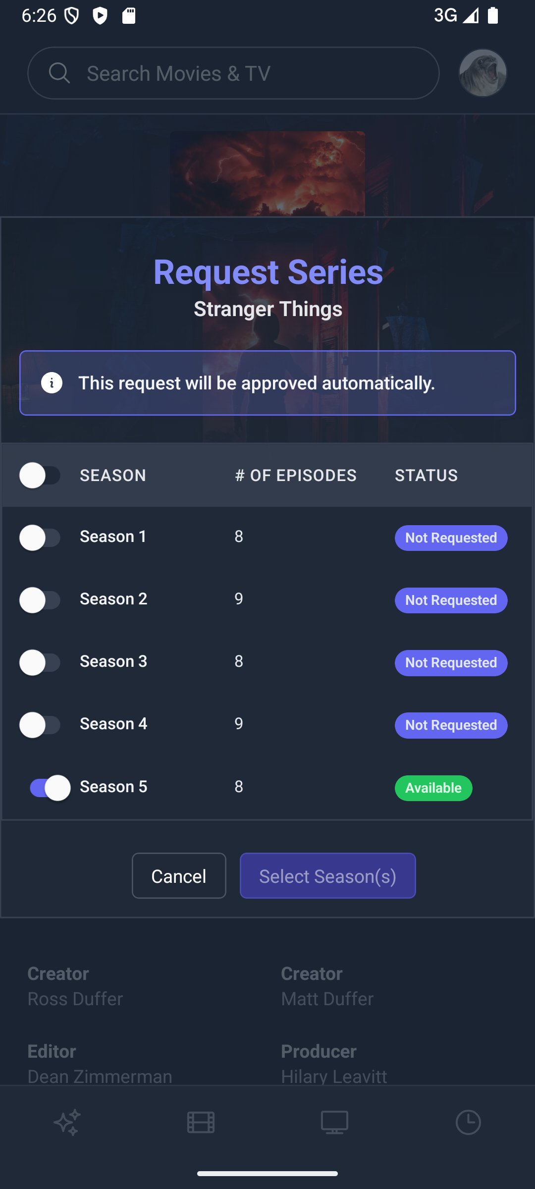 Request Modal