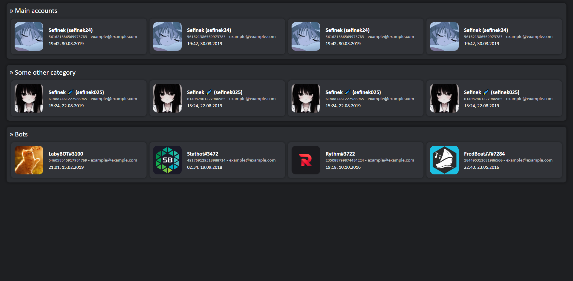 Discord Alts Page