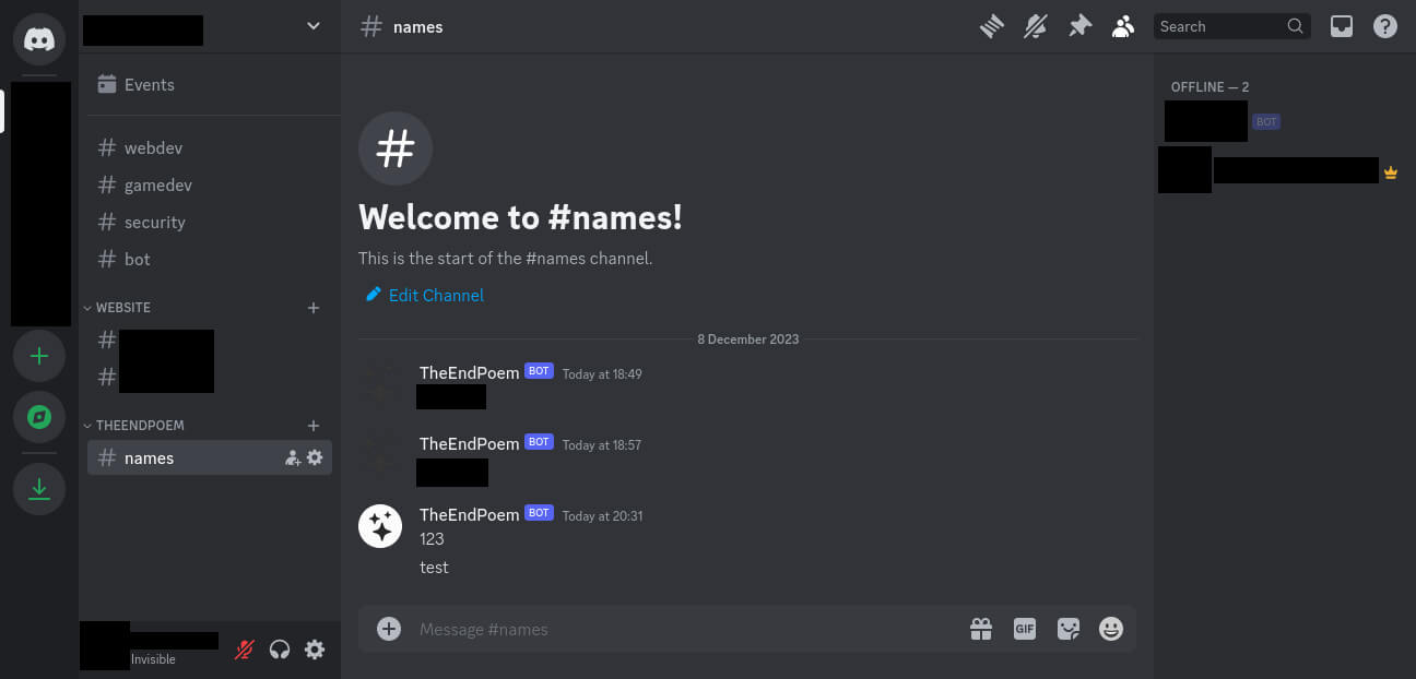 My Discord private server